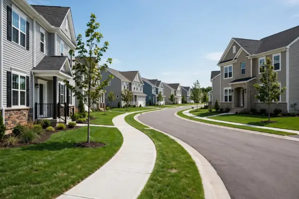 Subdivision street in North Londonderry Township near Palmyra
